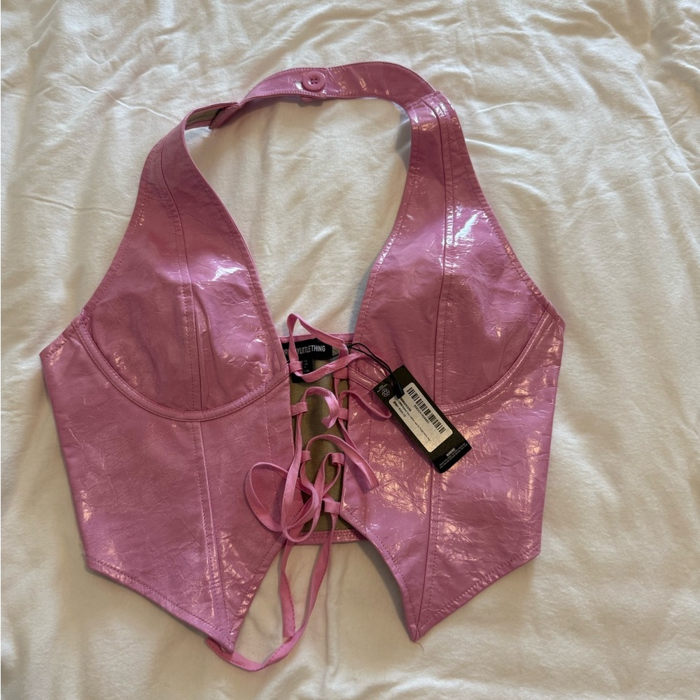 PrettyLittleThing Pink Crop Top